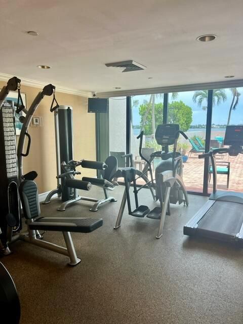 Fitness Center overlooking the water