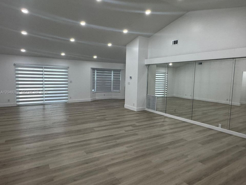 Main living room - mirror wall view