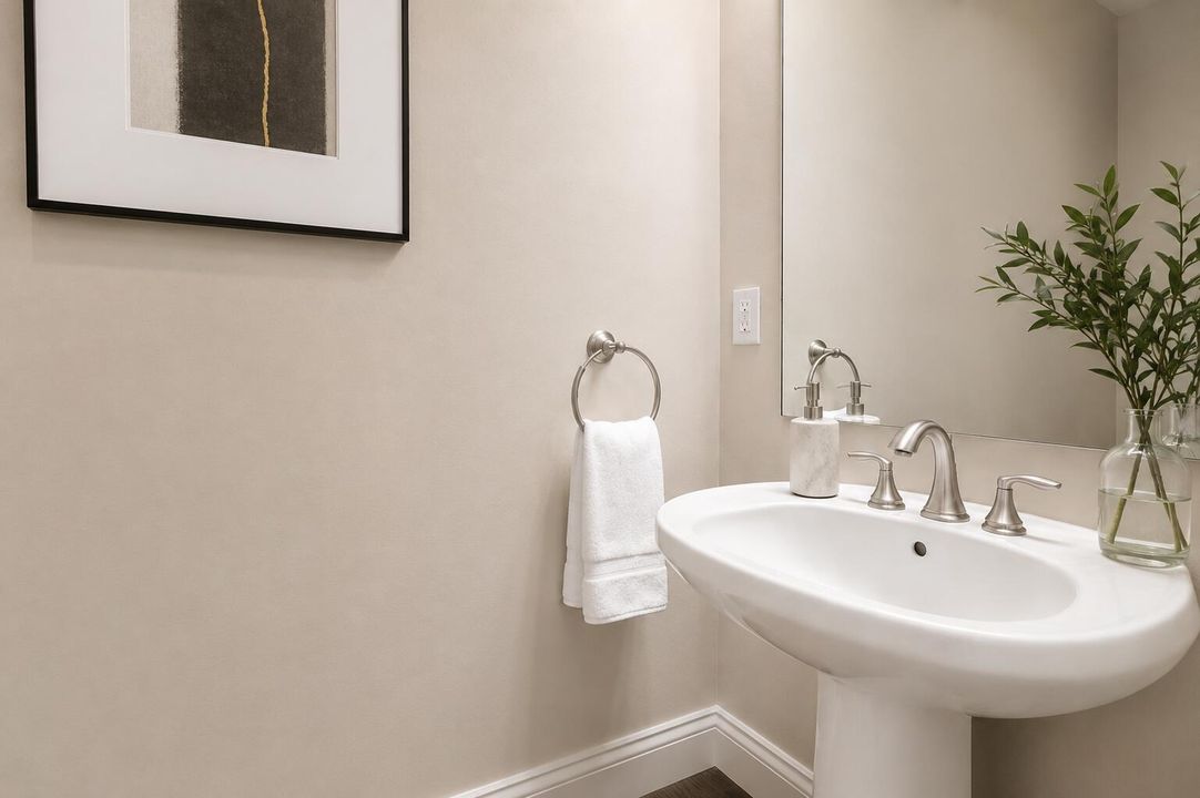 Powder Bathroom Virtually Staged