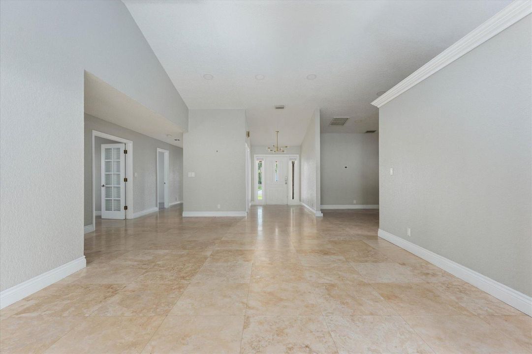 Living Area to Front Door View