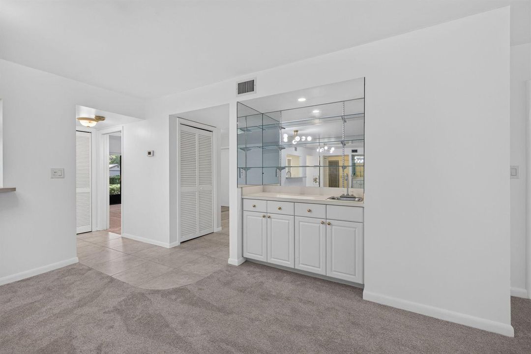 WET BAR IN LIVING ROOM
