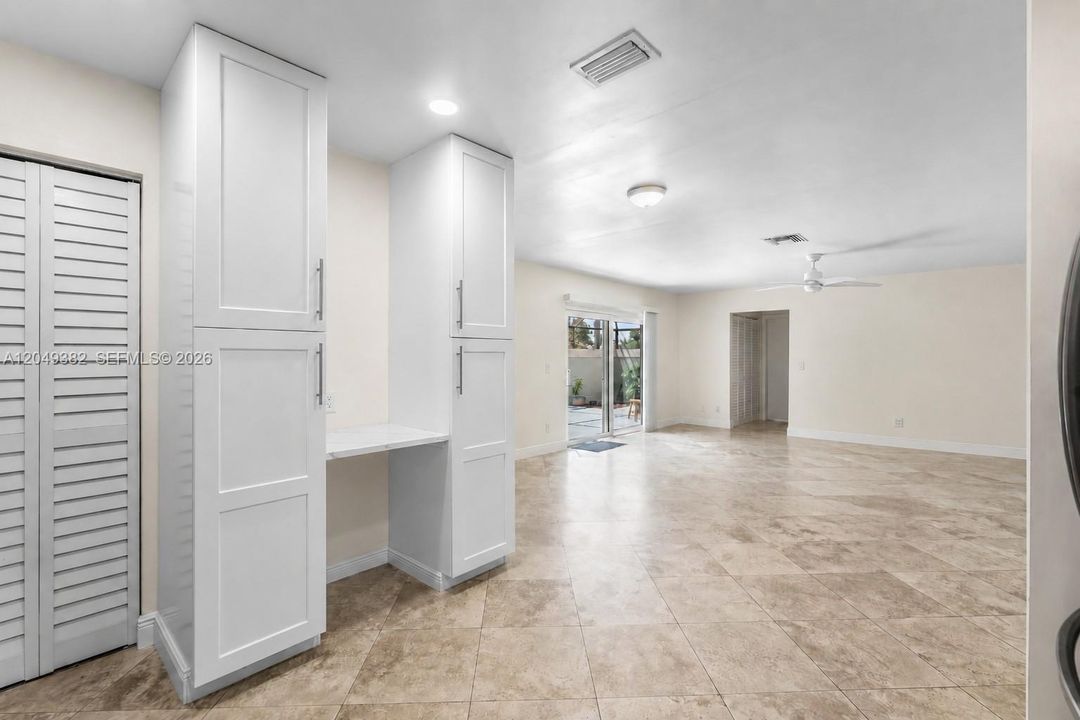 open-concept kitchen and living area