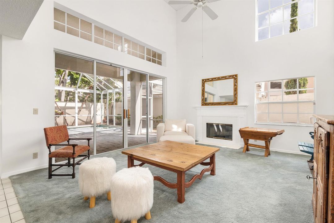 Living Room w/Vaulted Ceiling