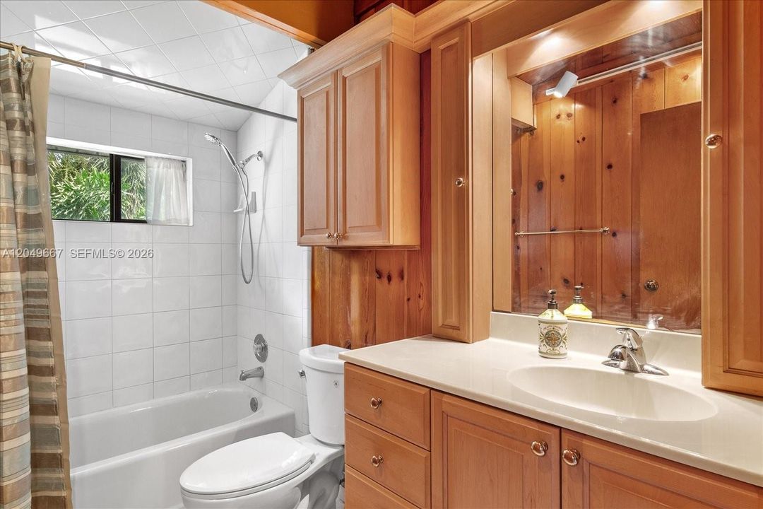 Bathroom with tub/shower combination