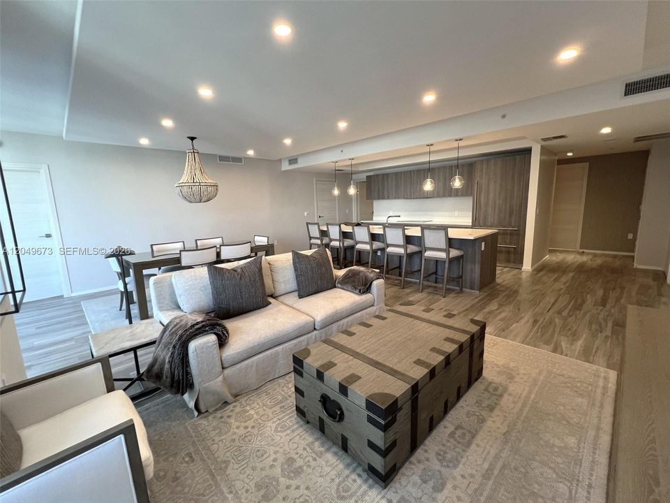 Living, Dining, Kitchen to Entry hallway