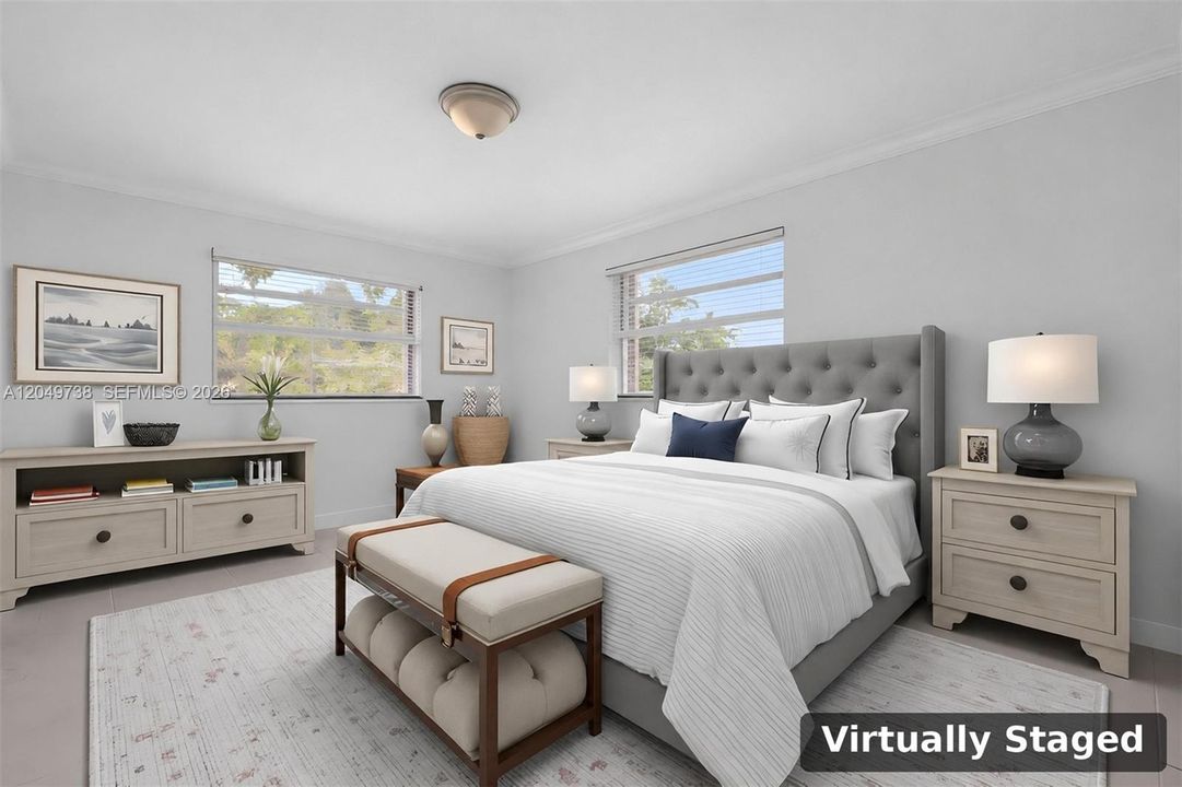 Virtually staged 3rd bedroom