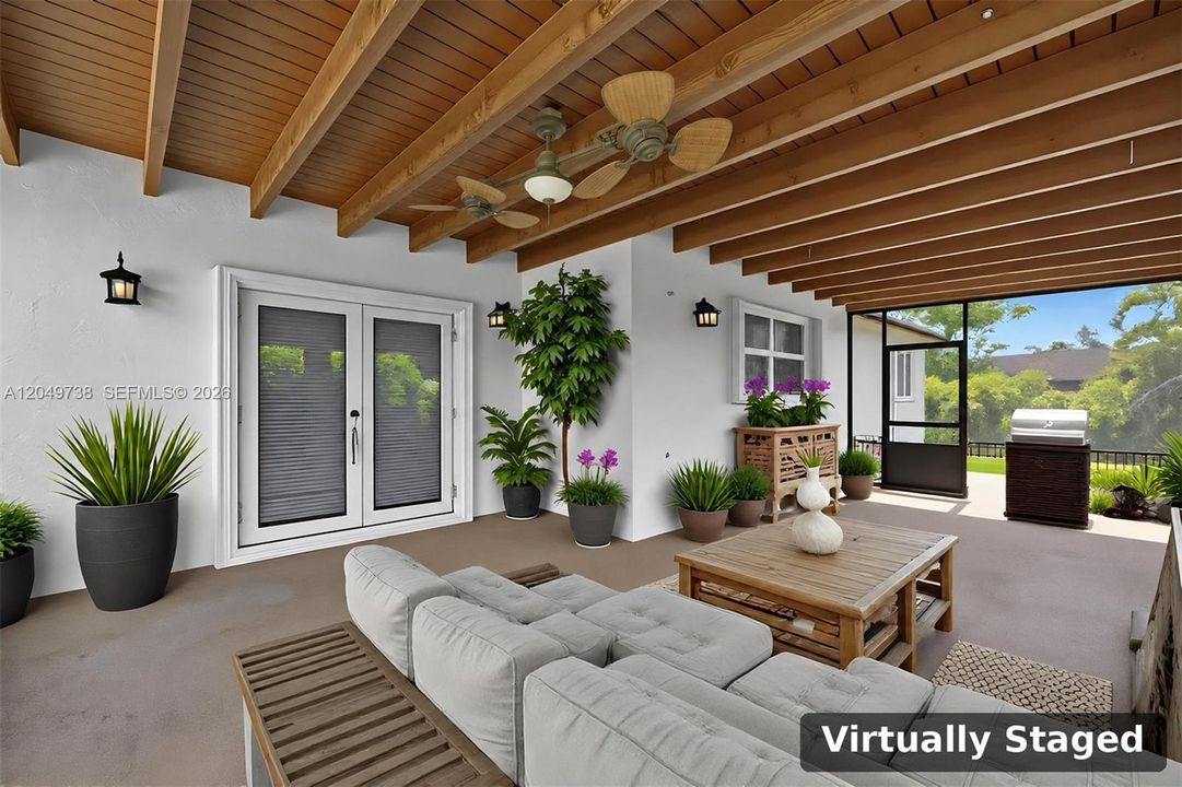 Virtually staged patio