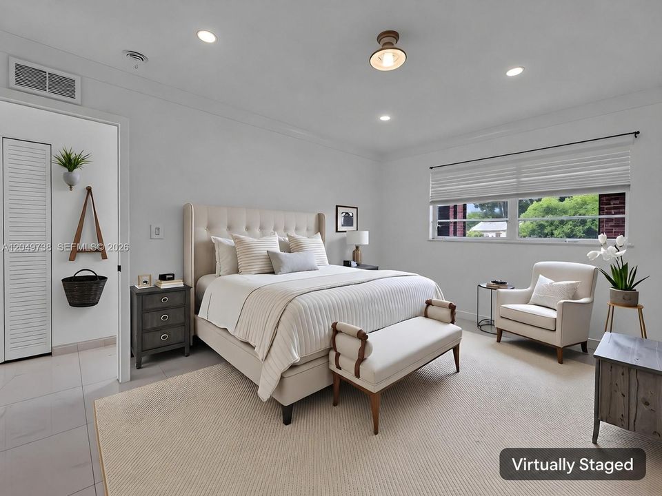 Virtually staged 2nd bedroom