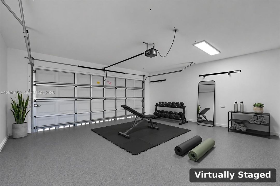 Virtually staged garage