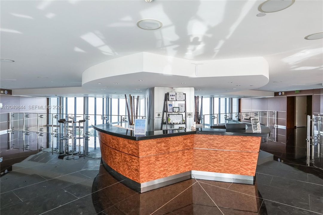 Spa-gym reception area