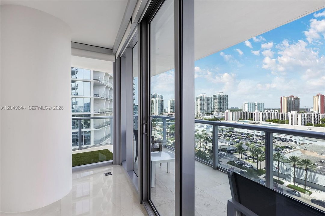 Primary bedroom’s southwest balcony access