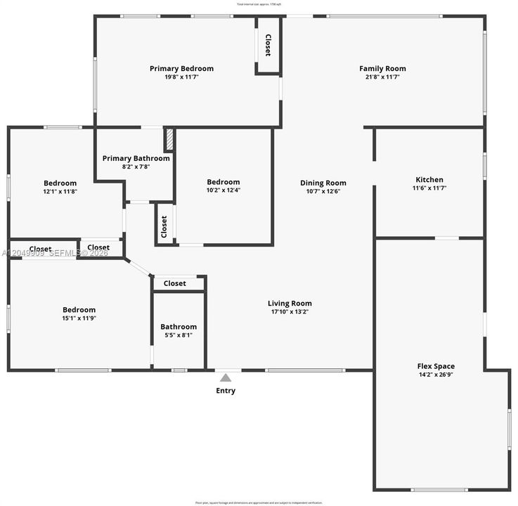 На продажу: $625,000 (5 спален, 2 ванн, 2115 Квадратных фут)