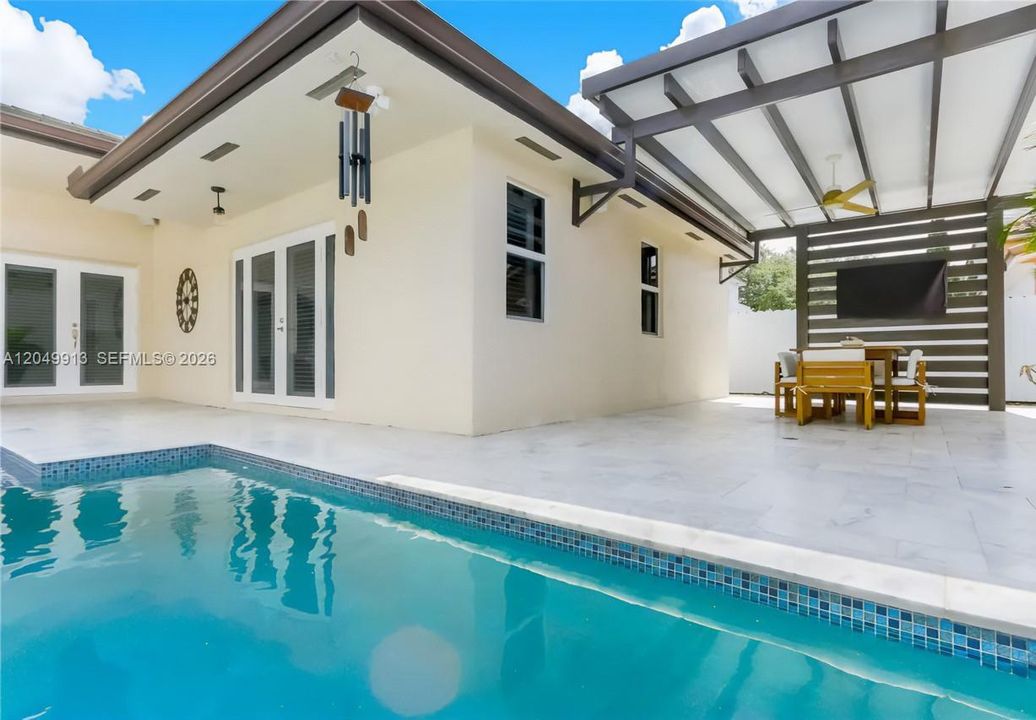 Saltwater Pool & Pergola View