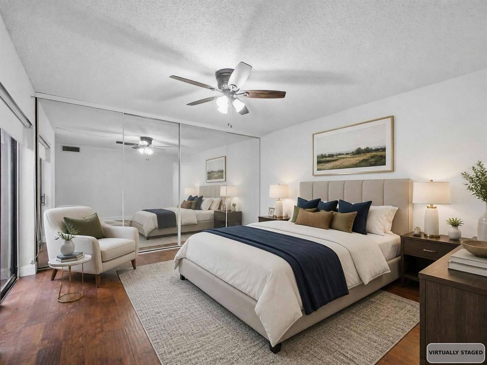 Primary Bedroom Staged