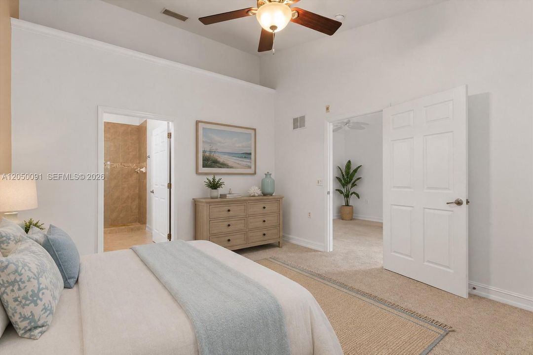 Virtual Staged Primary Bedroom