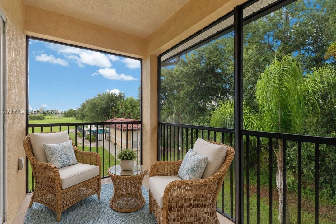 Virtual Staged The screened lanai