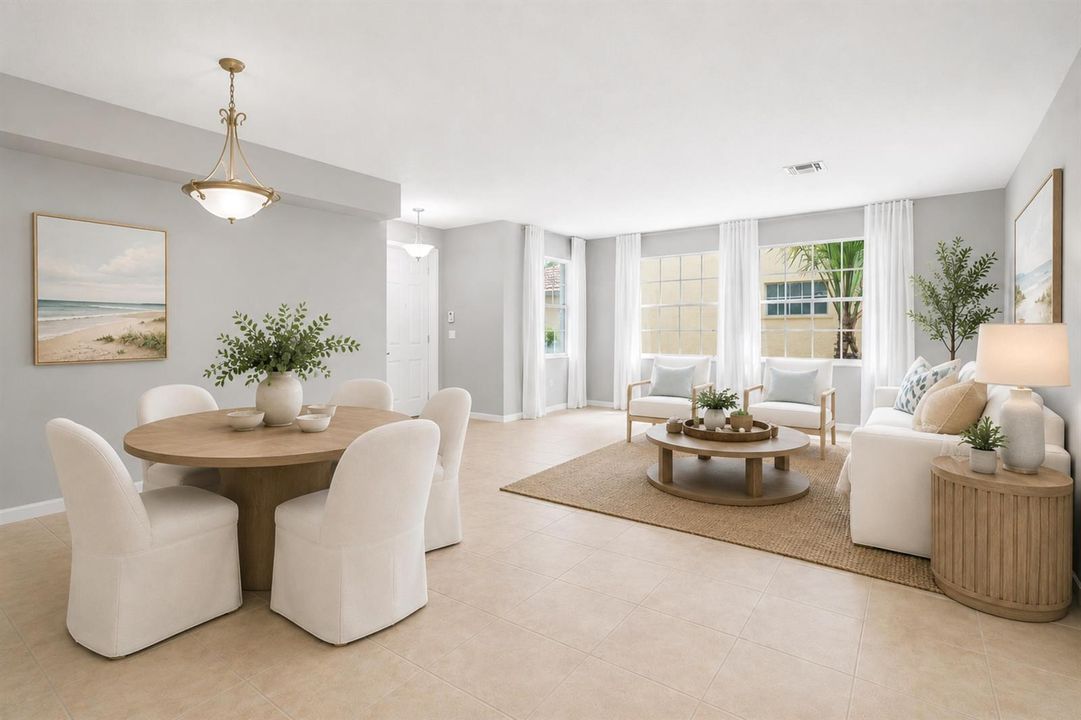 Virtually Staged Dining Room