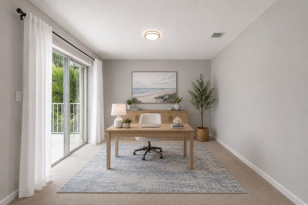 Virtually Staged Master Bedroom Den