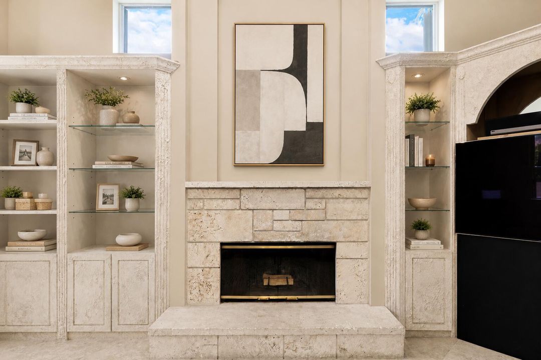 Fireplace Staged