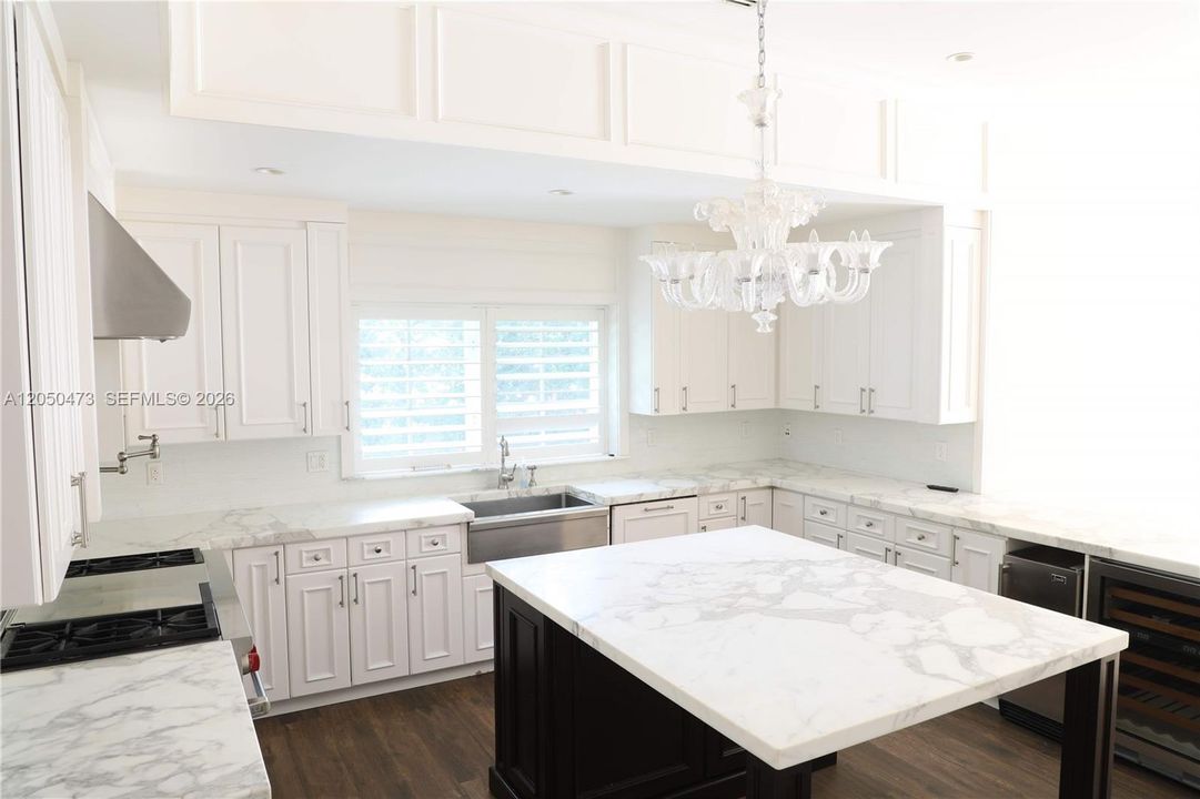 with brand new cabinets and 2 large refrigerators