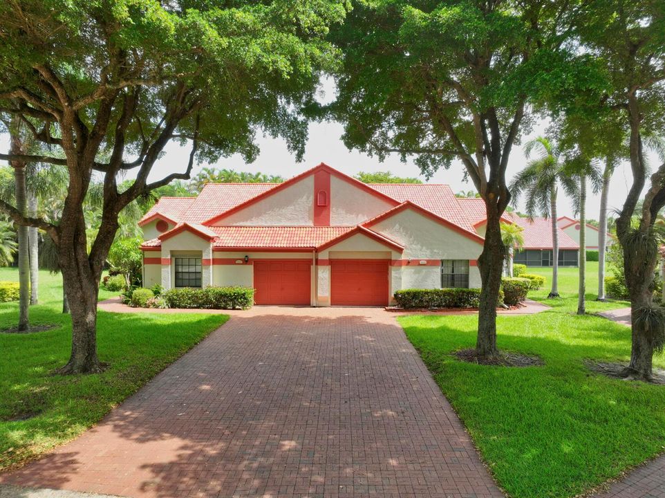 Tree Lined Brick Driveway