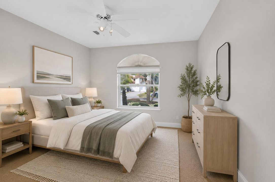 guest bedroom virtually staged