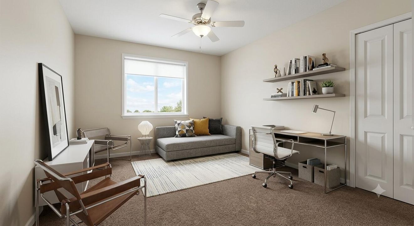 Den-3rd bedroom virtually staged
