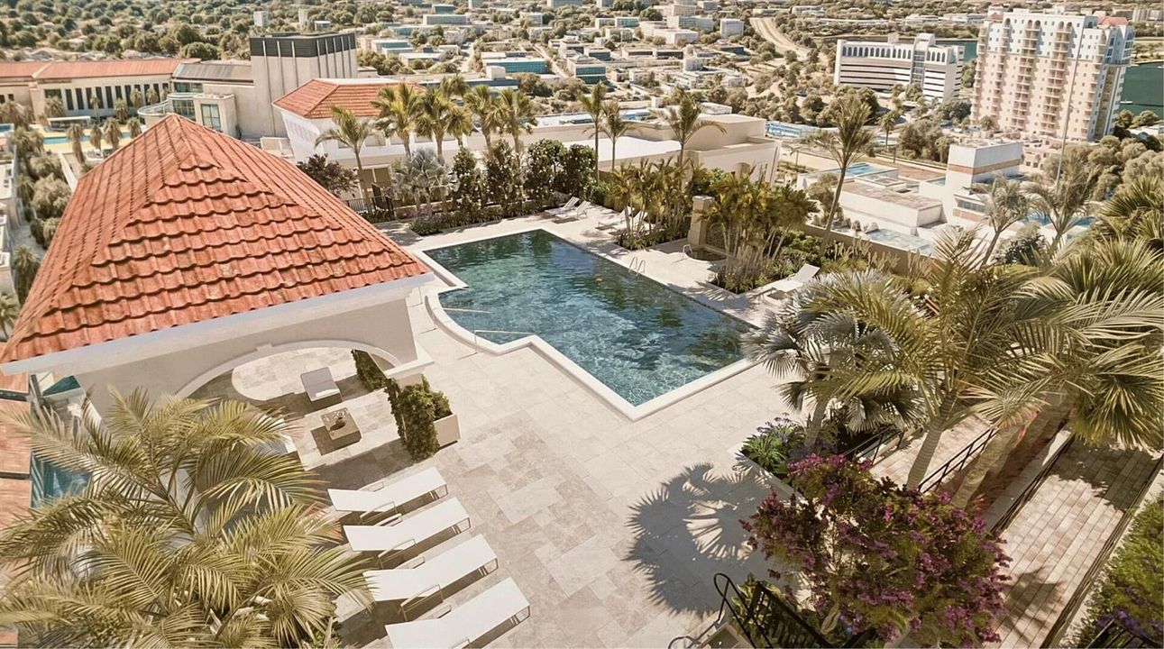 Renovated Rooftop Pool