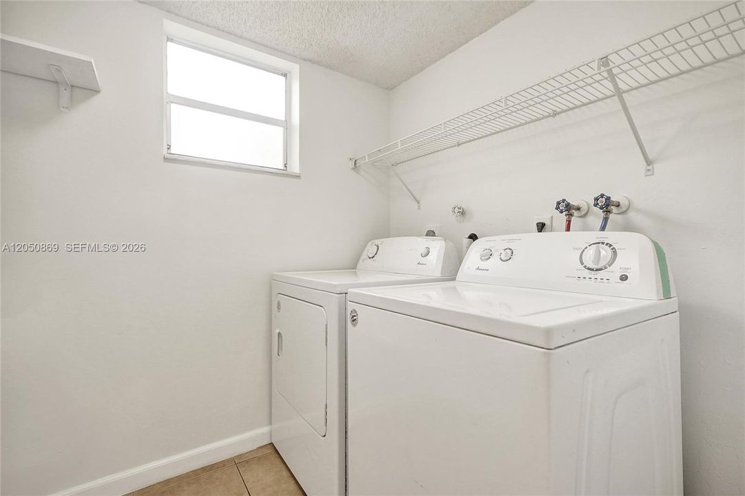 Full Size Washer and Dryer With Storage!