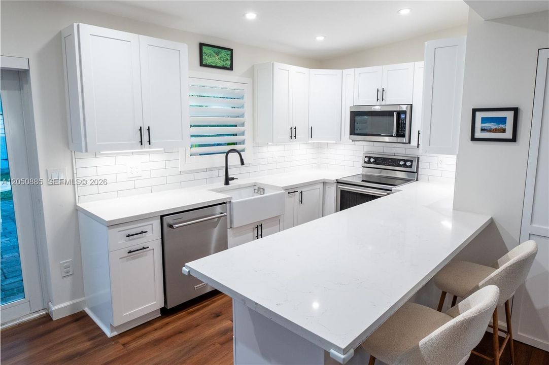 Updated kitchen with new appliances