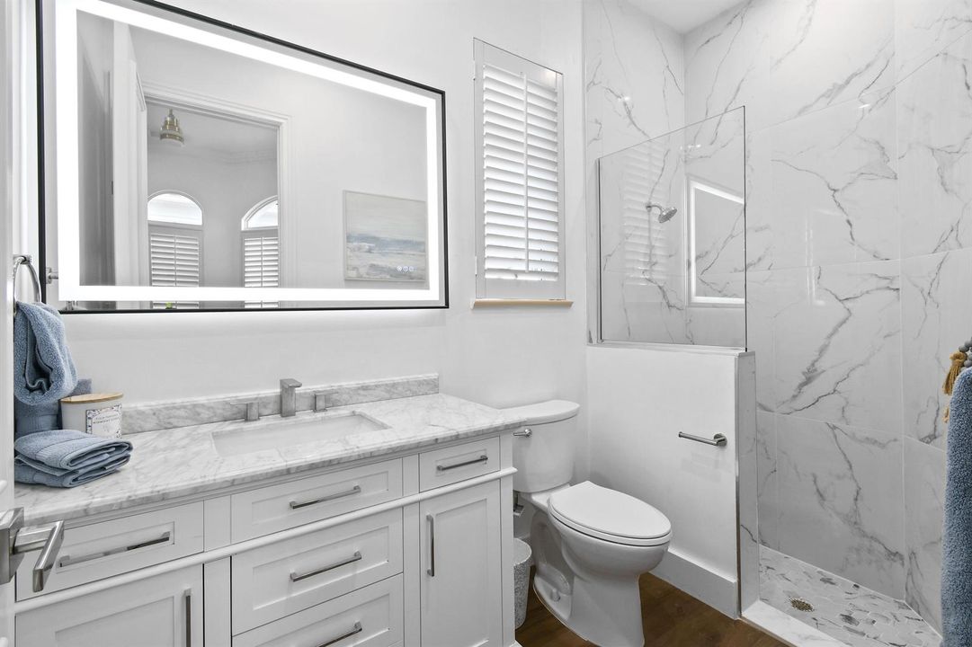 Bathroom master from bar area
