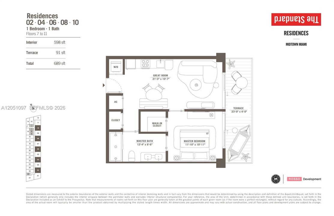 For Sale: $749,000 (1 beds, 1 baths, 598 Square Feet)