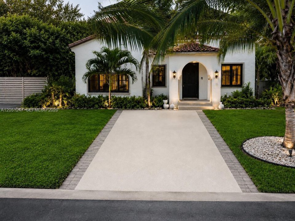Virtually Rendered with Driveway