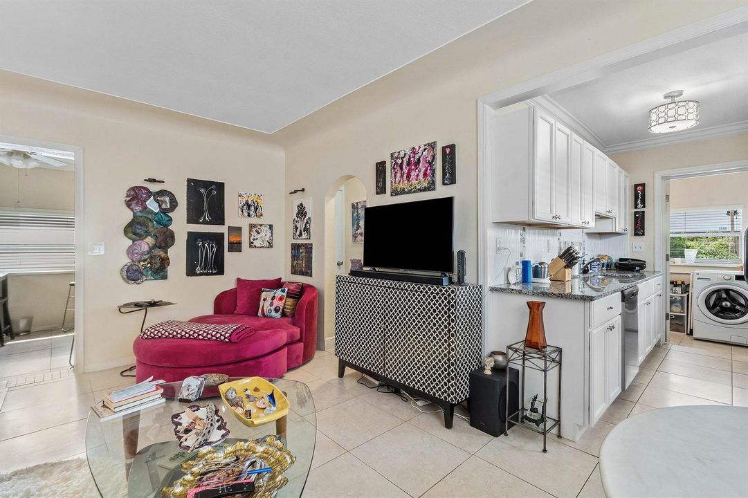 living to kitchen