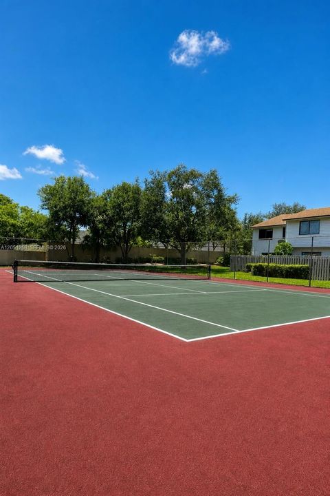 Community tennis court.