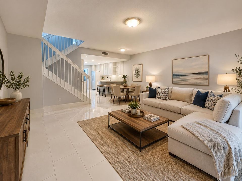 living room staged