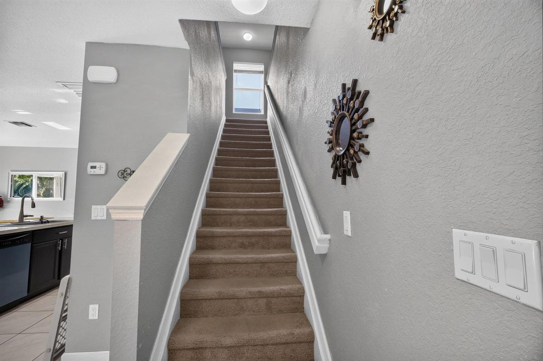 Up the stairs we go.