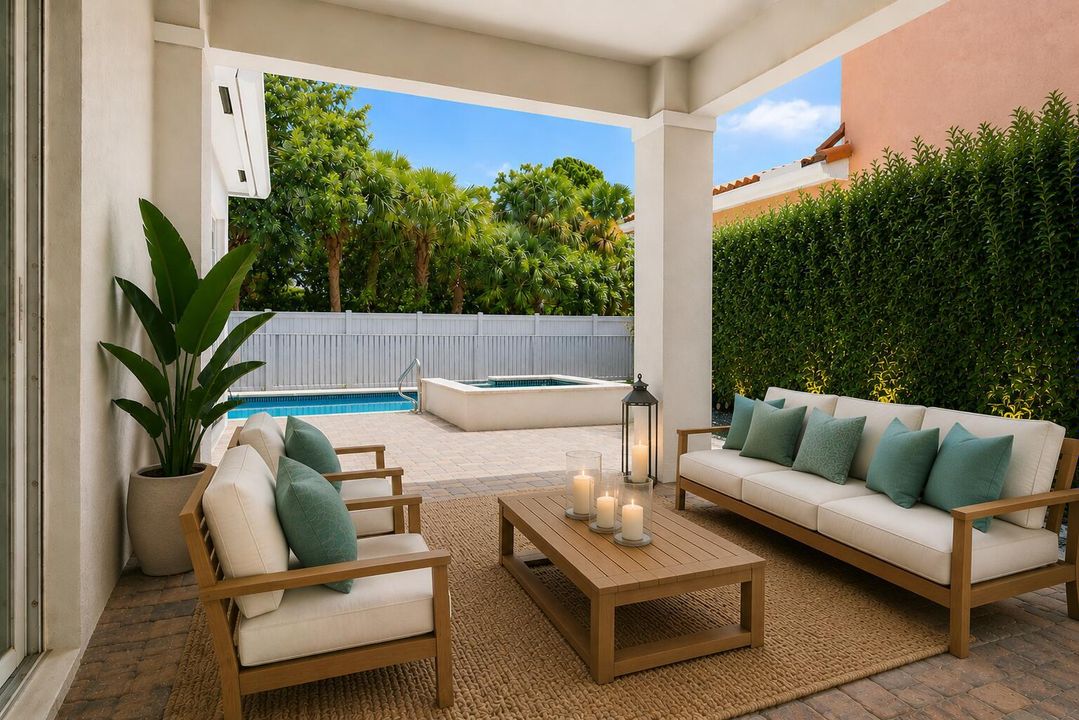 Staged lanai area
