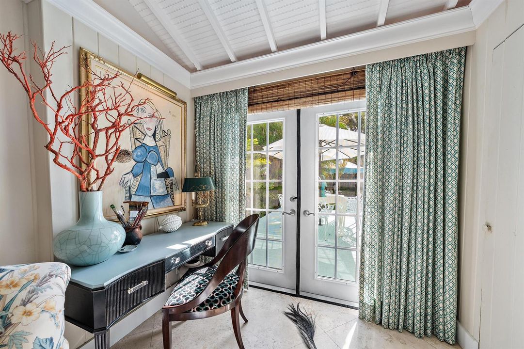 French doors to the backyard