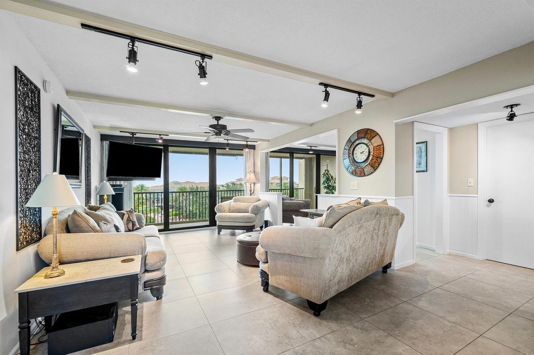 living room from kitchen dining area