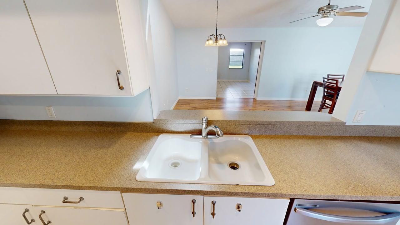 Kitchen out to Living/Dining area