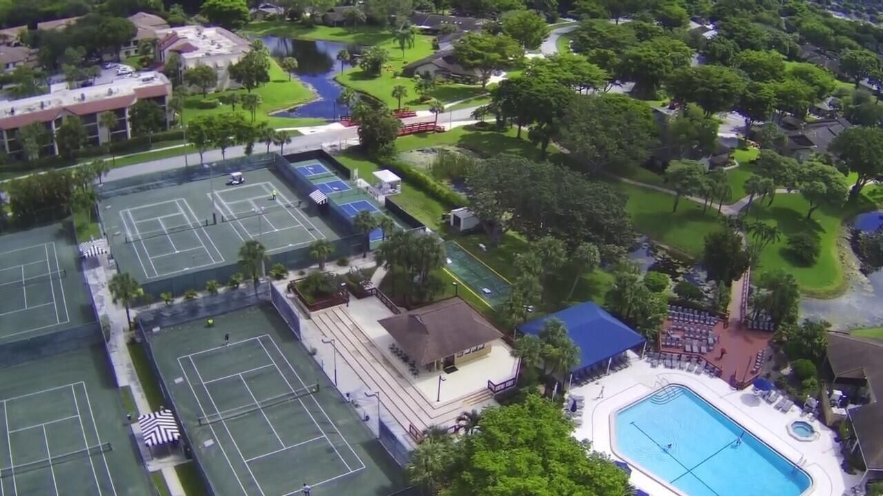 Arial View Of Tennis Court