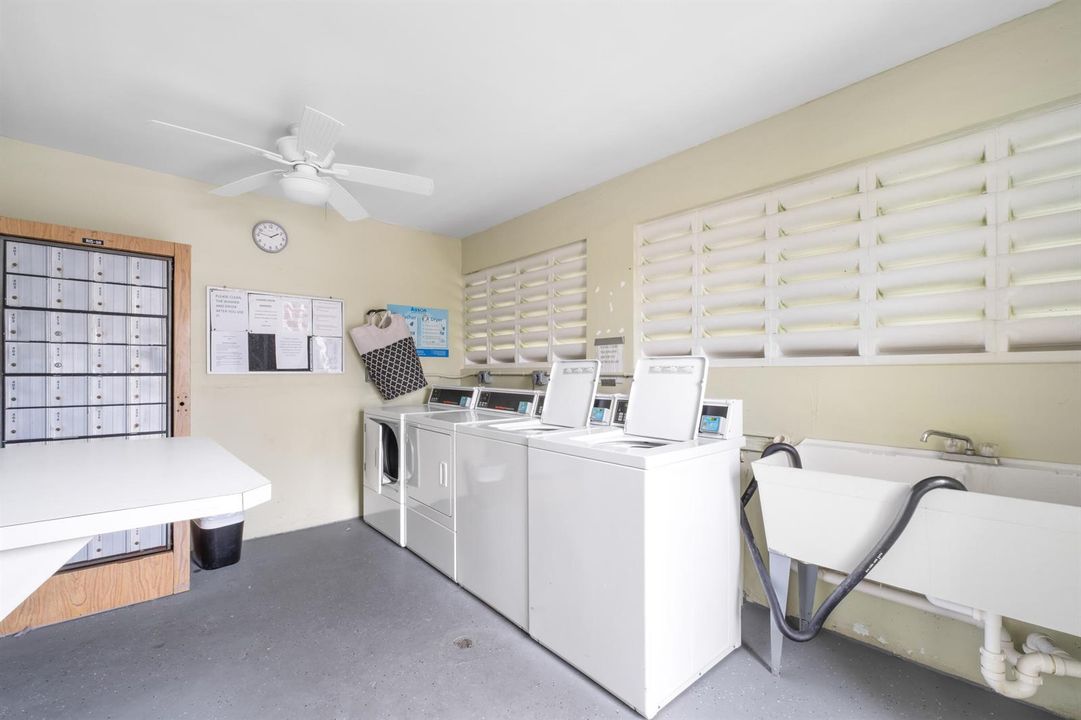 Laundry across from unit