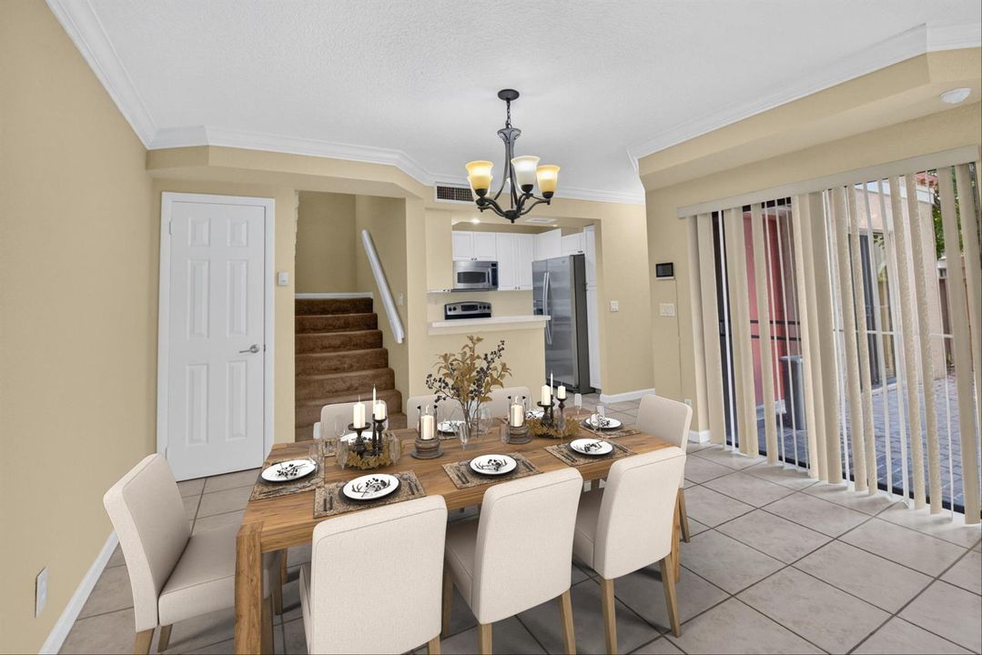 Staged Dining Area