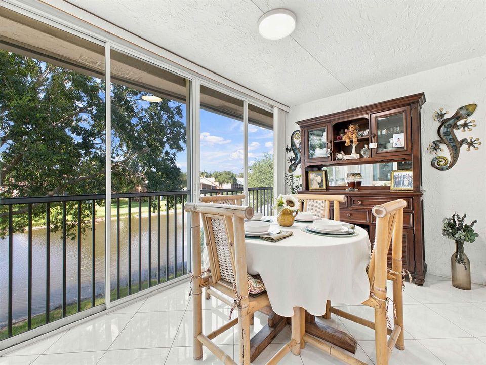 Encloseed Balcony Waterfront View