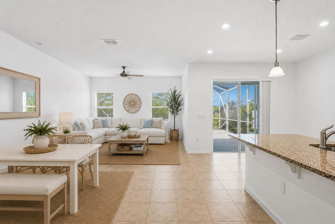 Living dining kitchen STAGED