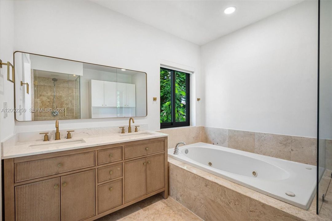 Primary bathroom with soaking tub