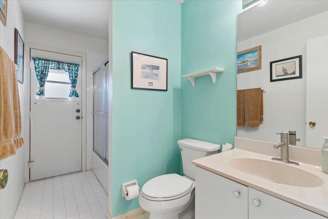 Second Bathroom with Door to Patio