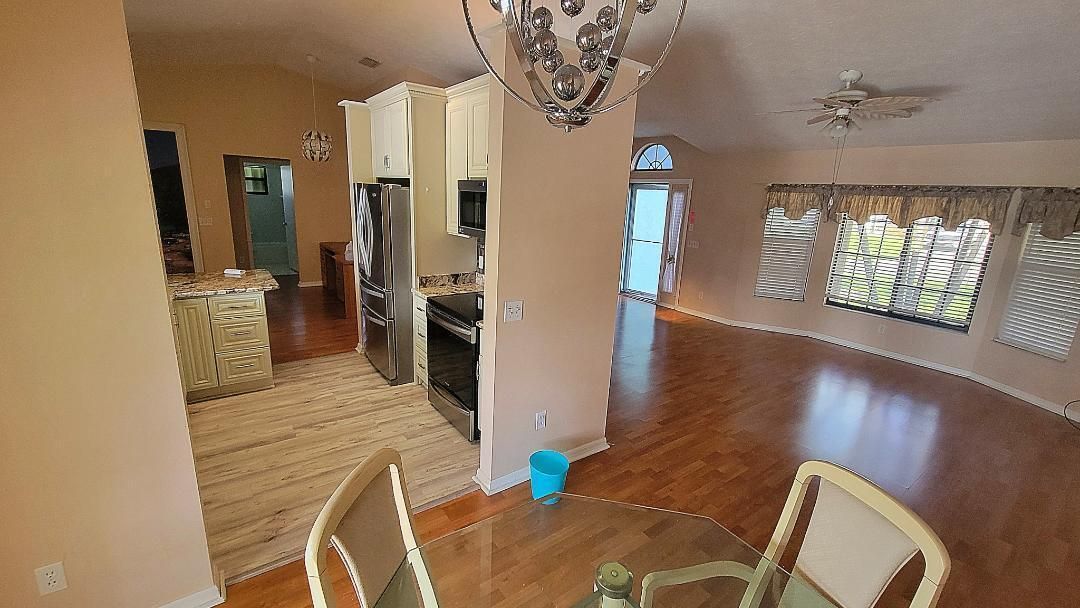 3 living dining kitchen