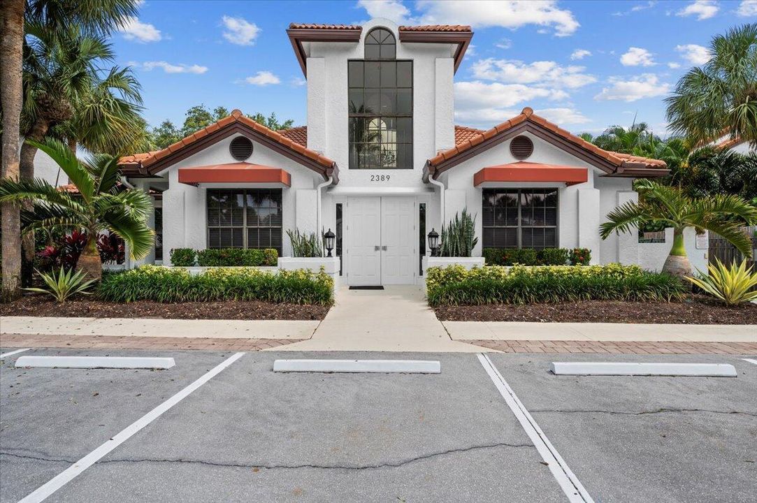 front of clubhouse